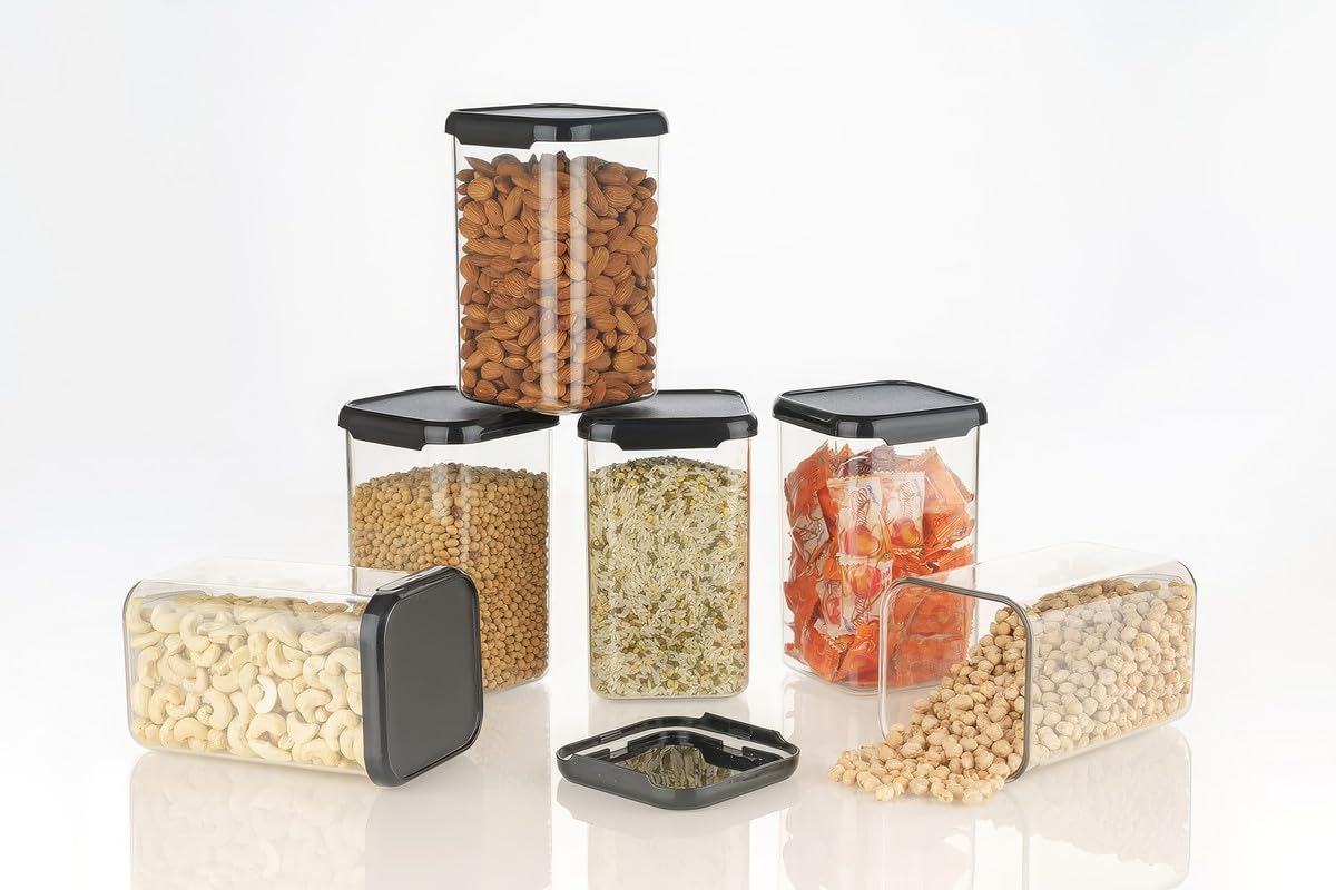 KWER 1100Ml Airtight Containers Set For Kitchen Storage And Containers Box For Pantry Organization And Container For Kitchen Sto